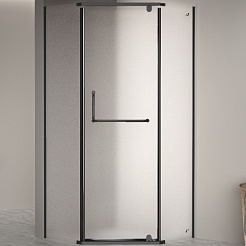 RGW Душевой уголок Passage PA-081B 120x120 профиль черный стекло матовое сатинат – фотография-1