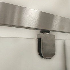 Triton Душевой уголок Дека-Графит 90x90 стекло прозрачное профиль графит – фотография-6