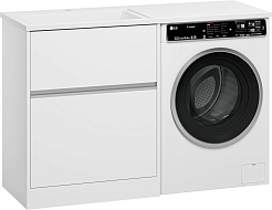 Misty Мебель для ванной с раковиной под стиральную машину Ингрид 130 L белая – фотография-6