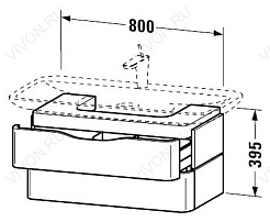 Duravit Тумба с раковиной "PuraVida" белая с черным – фотография-3