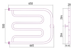 Стилье Полотенцесушитель Тандем 50х65 – фотография-3