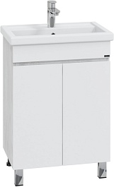 СанТа Тумба с раковиной Марс 60 белая/светлое дерево – фотография-1