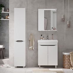 Volna Шкаф пенал Lake 35 белый – фотография-4