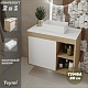 Teymi Тумба с раковиной Nura 80 Helmi Mini 38 подвесная дуб/белый – картинка-24