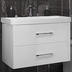 Opadiris Тумба с раковиной Арабеско 80 подвесная белая – фотография-1