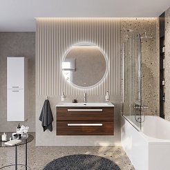 BelBagno Мебель для ванной Eco Cer-N 100 CZR-8073-100 орех шоколад софт ручки сатин – фотография-2