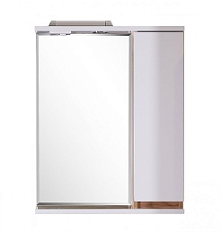 ASB-Mebel Зеркальный шкаф Марко 60 белый/дуб золотой – фотография-4