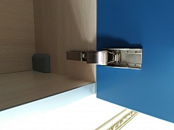 Misty Тумба с раковиной Джулия 85 прямая синий металлик – фотография-5