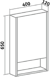 Runo Мебель для ванной Бари Микра 40 R Duo подвесная дуб крафт/белая – фотография-12