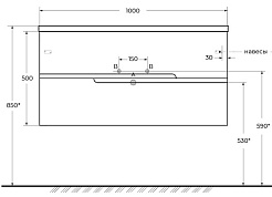 Cezares Тумба с раковиной Duet-N 100 подвесная CZR-8073-100 ясень белый софт – фотография-8