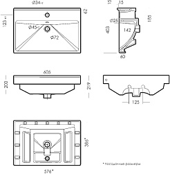 Mixline Мебель для ванной Стив 60 L 2 ящика – фотография-15