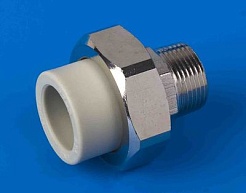 ФД Пласт 2852 Муфта PPR белая разъемная НР 20 х 3/4" (412757) – фотография-4