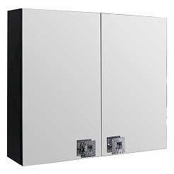 Mixline Зеркало-шкаф Мальта 80 черное – фотография-1