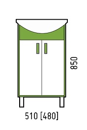 Corozo Тумба с раковиной Спектр 50, серая – фотография-3