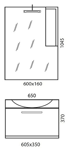  Мебель для ванной "Solo 65" белый – картинка-3