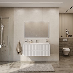 Cezares Тумба под раковину Duet-N 120 подвесная Bianco Opaco – фотография-3