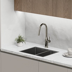 Sancos Смеситель для кухни Grand SC4002GG вороненая сталь – фотография-4