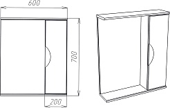 Viant Зеркальный шкаф Барселона 60 белый – фотография-6