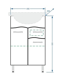 Stella Polare Мебель для ванной Волна 55 L – фотография-4