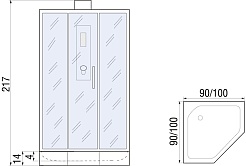 River Душевая кабина PENTA 100 Б/К – фотография-14