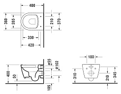 Duravit Унитаз подвесной ME by Starck 2530090000 – фотография-5