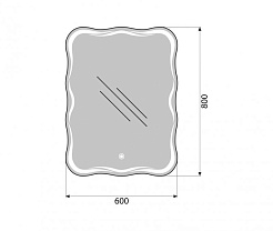BelBagno Зеркало SPC-OND-600-800-LED-TCH – фотография-2