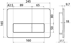 Iddis Кнопка смыва Unifix UNI41CHi77 – фотография-3