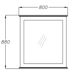 Opadiris Зеркало для ванной Палермо 80 белое матовое – фотография-2