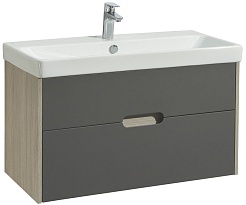 Акватон Тумба с раковиной Оливия 90 Грей/Дуб Ойстер – фотография-1