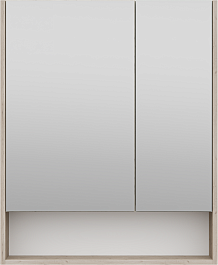 Misty Зеркальный шкаф Мускат 70 дуб галифакс белый – фотография-1