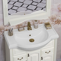 Opadiris Тумба с раковиной Риспекто 80 слоновая кость – фотография-5