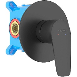 Aquatek Смеситель для душа и ванны Бетта AQ1166MB матовый черный – фотография-1