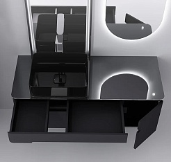 Jorno Тумба под раковину Shine 120 с МФУ подвесная антрацит Shi.01.120-M/P/A – фотография-2