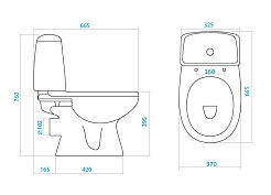 Santek Унитаз-Компакт Цезарь 1WH301746 с микролифтом – фотография-2