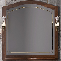 Opadiris Зеркало для ванной Лоренцо 100 орех – фотография-1