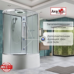 Avacan Душевая кабина 120/80 EM5812RLEDT прозрачная – фотография-2