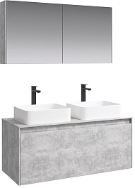 Aqwella Комплект мебели Mobi 120 бетон светлый – фотография-1