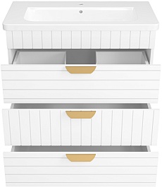 Brevita Тумба с раковиной Gloster 80 белая – фотография-2