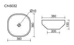 Ceramicanova Мебельная раковина Element 38 CN5032 белая – фотография-4