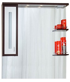 Бриклаер Зеркальный шкаф Бали 90 L венге – фотография-1