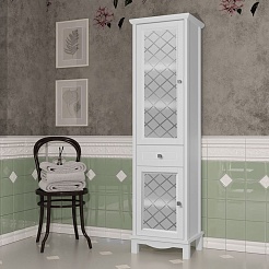 Opadiris Шкаф-пенал для ванной Омега 45 L белый матовый – фотография-2