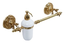 Art&Max Полотенцедержатель Barocco AM-2057D-Br с диспенсером – фотография-1