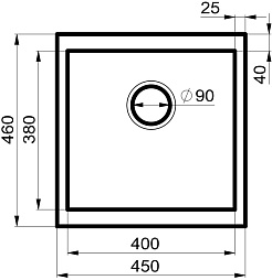 Milacio Мойка кухонная Leon 45 Cuarzo белая – фотография-6