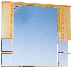 Misty Зеркальный шкаф Olimpia Lux 120 бежевая патина – фотография-1