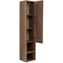 BelBagno Пенал для ванной Kraft 33/160 R Rovere Tabacco с открытой полкой – фотография-4