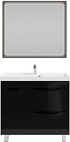Водолей Мебель для ванной Лайт 90 L черная