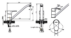 Promo Смеситель для кухни Alfa F7120178CP-2 – фотография-2
