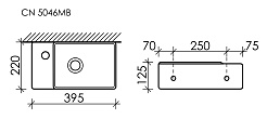 Ceramicanova Раковина Element 39/22 L CN5046MB чёрная матовая – фотография-4