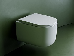 Ceramicanova Подвесной унитаз Ulma Торнадо CN4006T безободковый белый – фотография-2