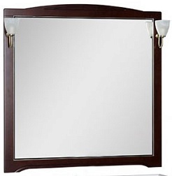 Aquanet Зеркало для ванной "Луис 110" темный орех – фотография-1